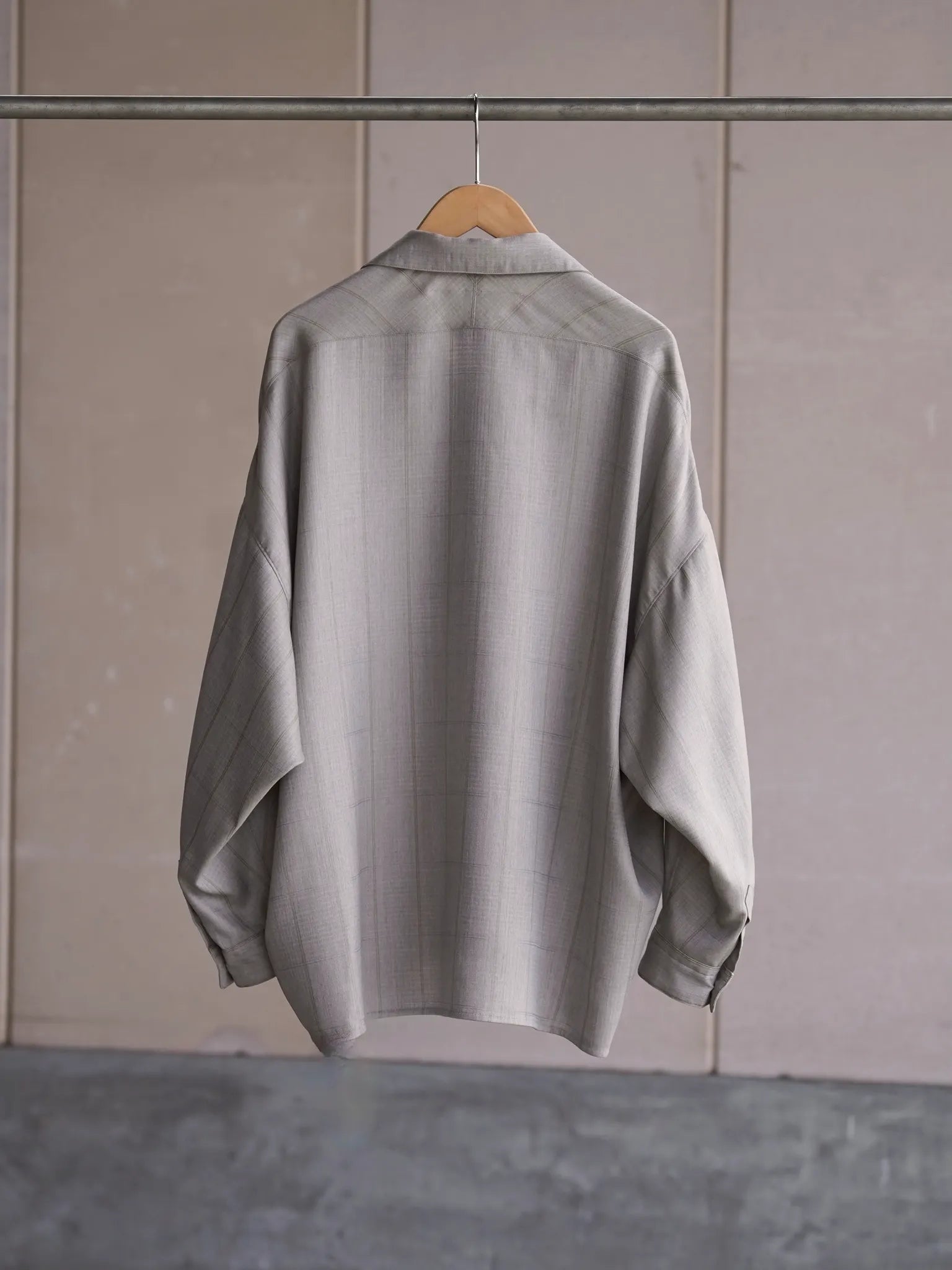 nonnotte Draping Open Collar Shirt Type A Clay Mist | CASANOVA&CO nonnotte Draping Open Collar Shirt Type A Clay Mist | CASANOVA&CO