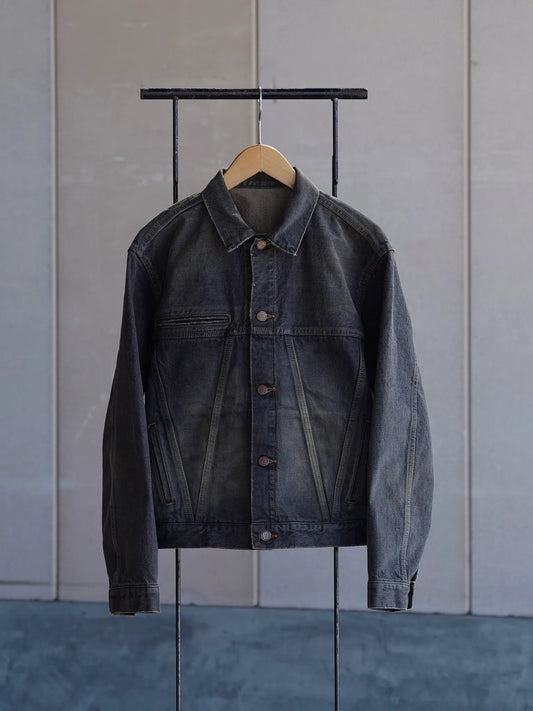 daisuke tanabe | coffee black denim jacket_dstryd destroyed
