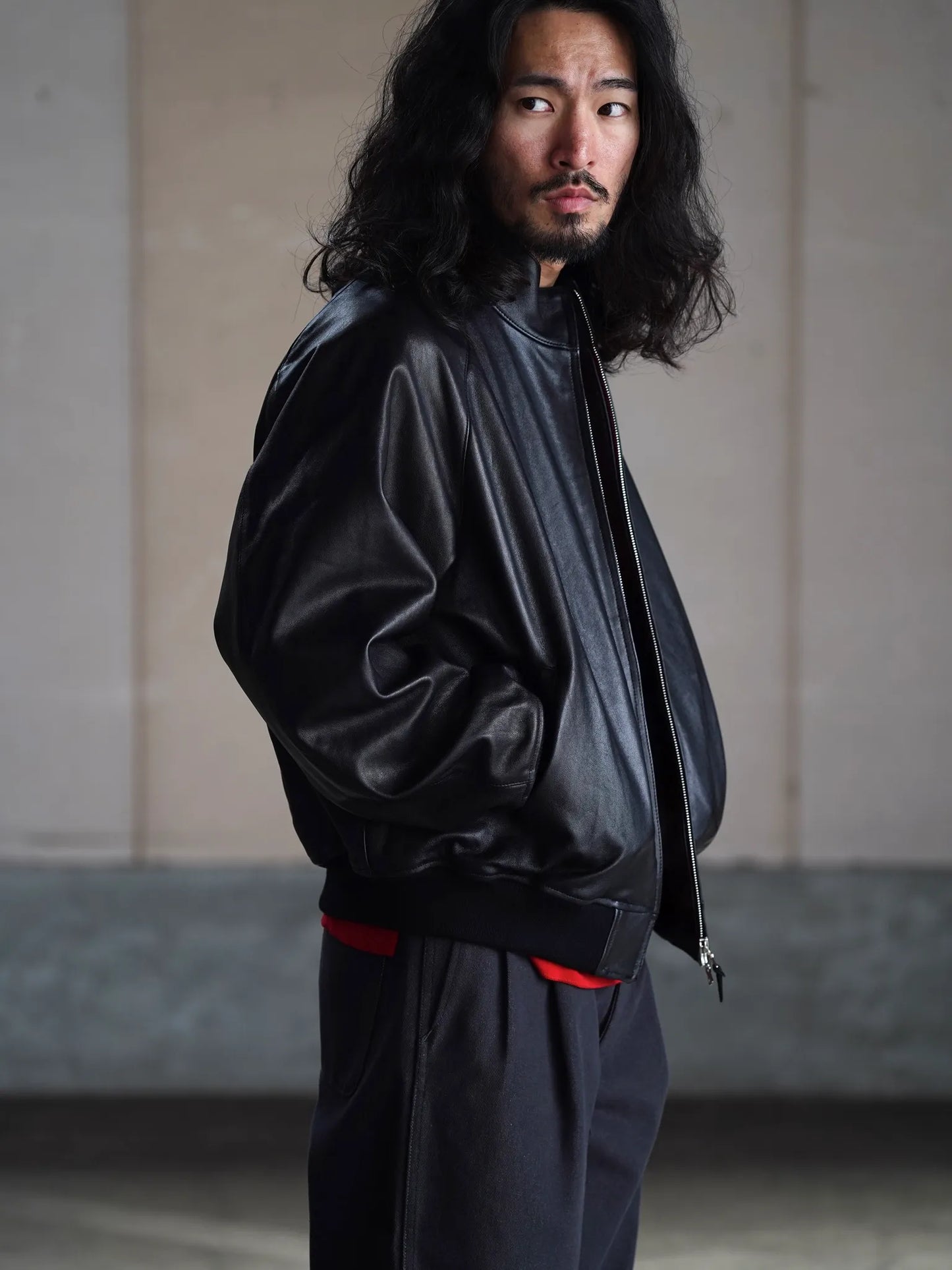 HERILL | Lambleather Weekend jacket Black