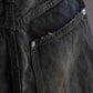 daisuke tanabe | coffee black denim trousers_dstryd destroyed