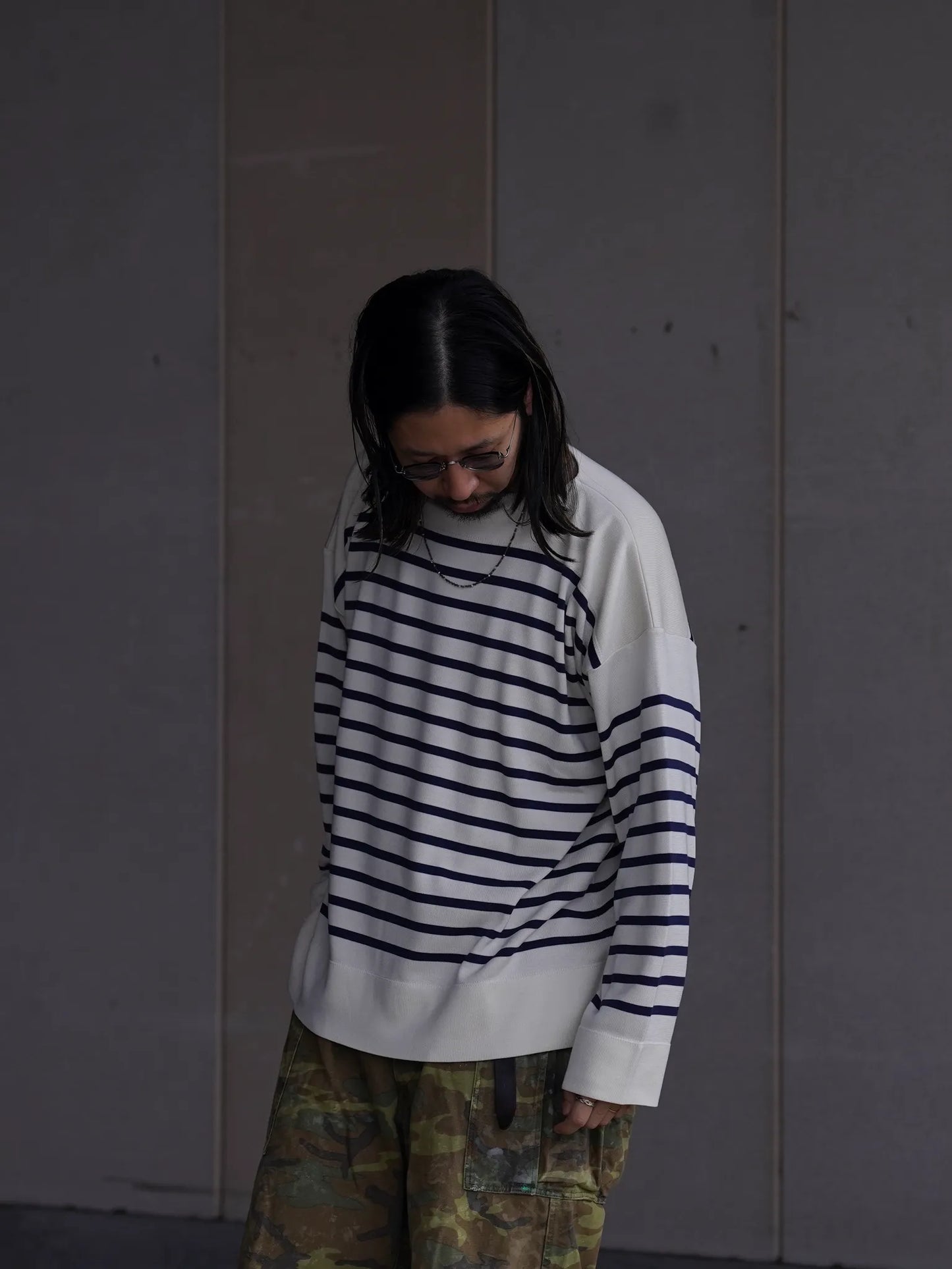 Olde H & Daughter | SILK HEAVY WEIGHT PLAIN STITCHES KNITTING P/O OFF × NAVY