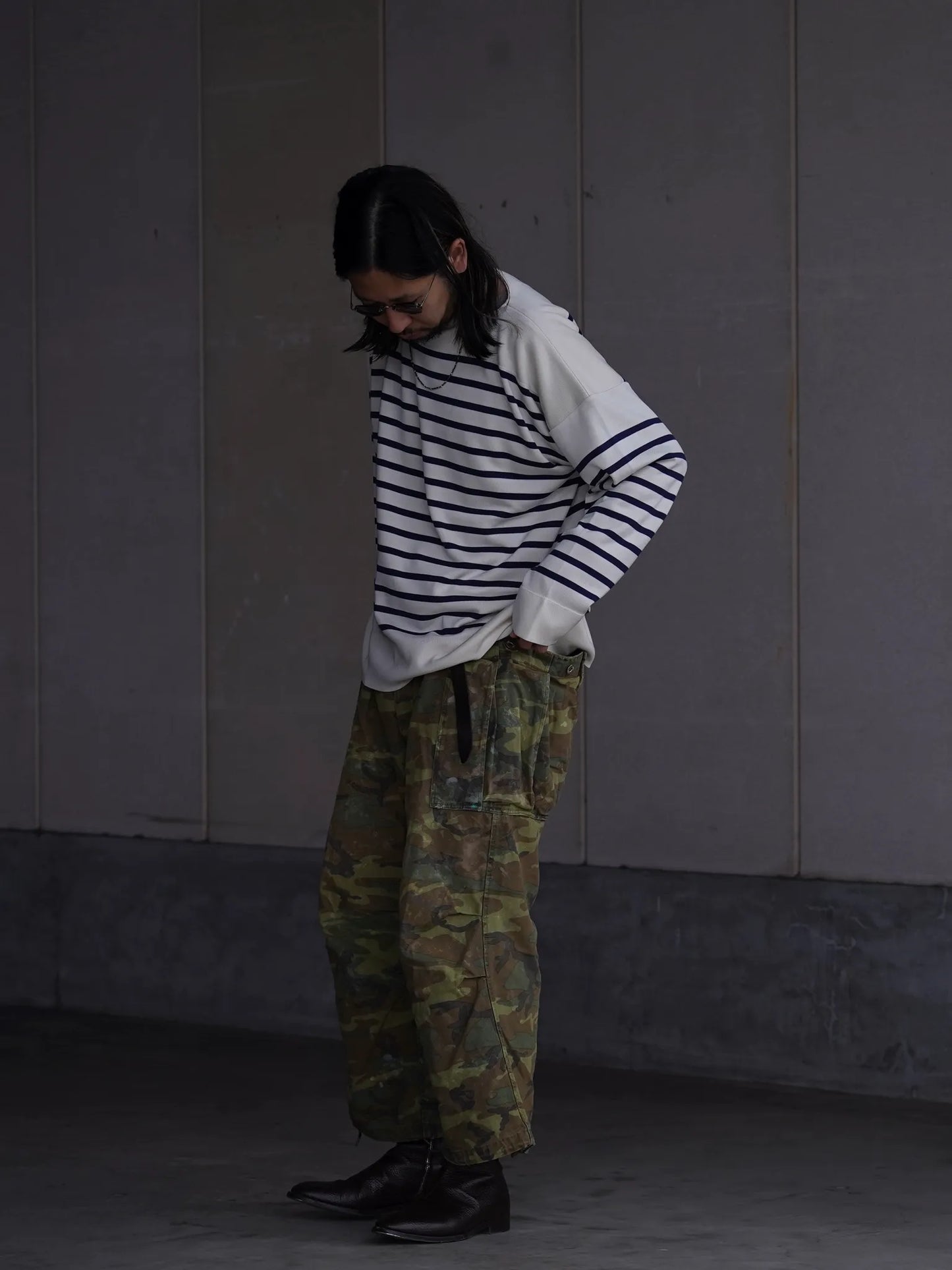 Olde H & Daughter | SILK HEAVY WEIGHT PLAIN STITCHES KNITTING P/O OFF × NAVY