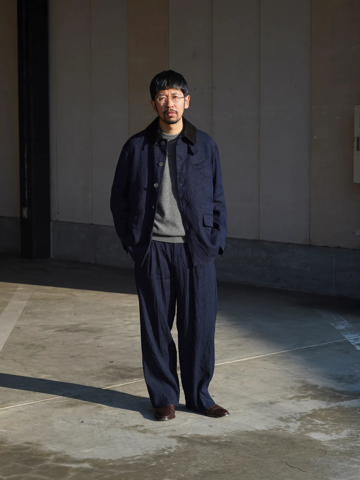 calmlence | SINGLE PLEATED WIDE STRAIGHT IND