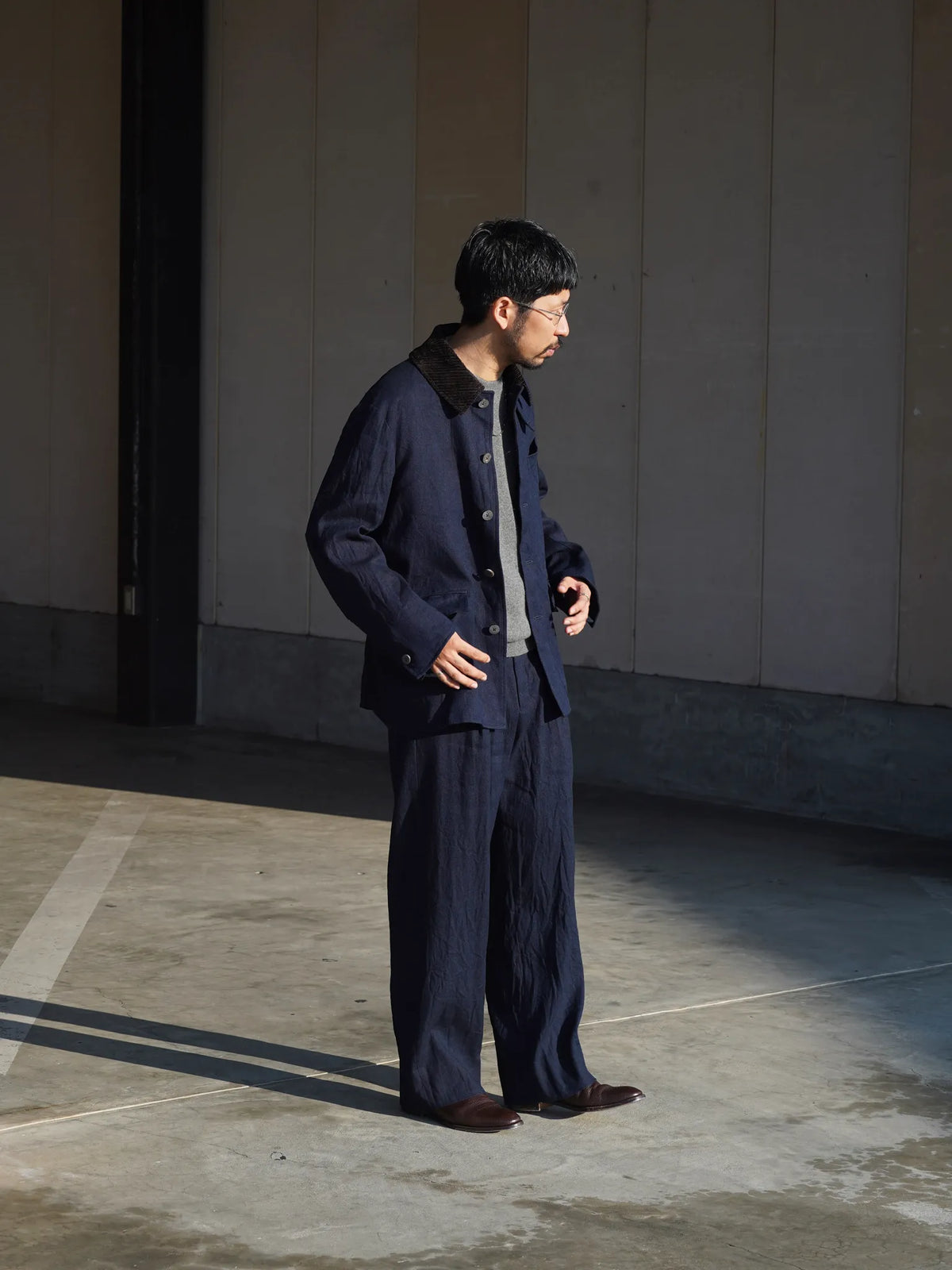 calmlence | SINGLE PLEATED WIDE STRAIGHT IND