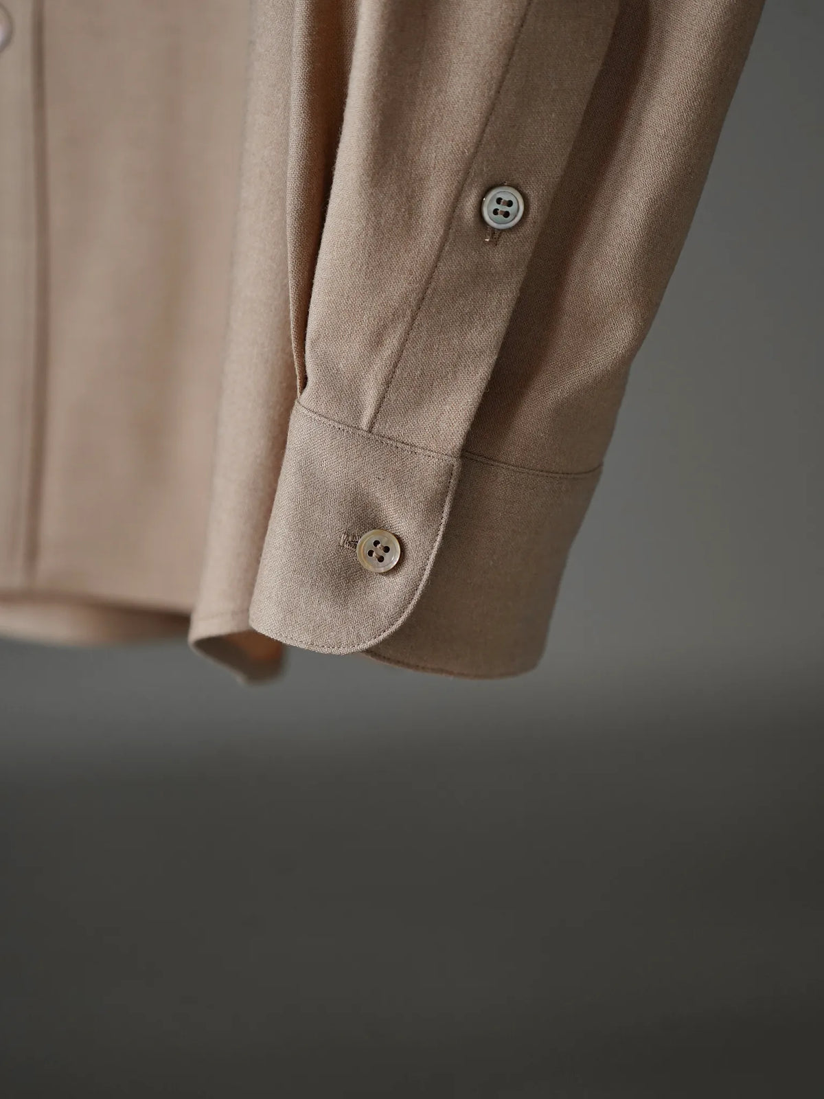 山内 | ウーステッドキャメルクロス・スタンダードシャツ camel