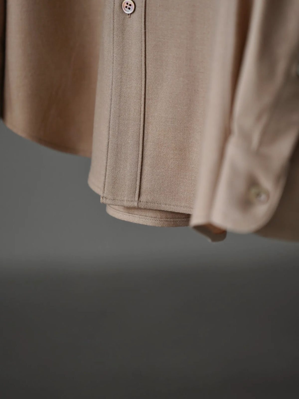 山内 | ウーステッドキャメルクロス・スタンダードシャツ camel