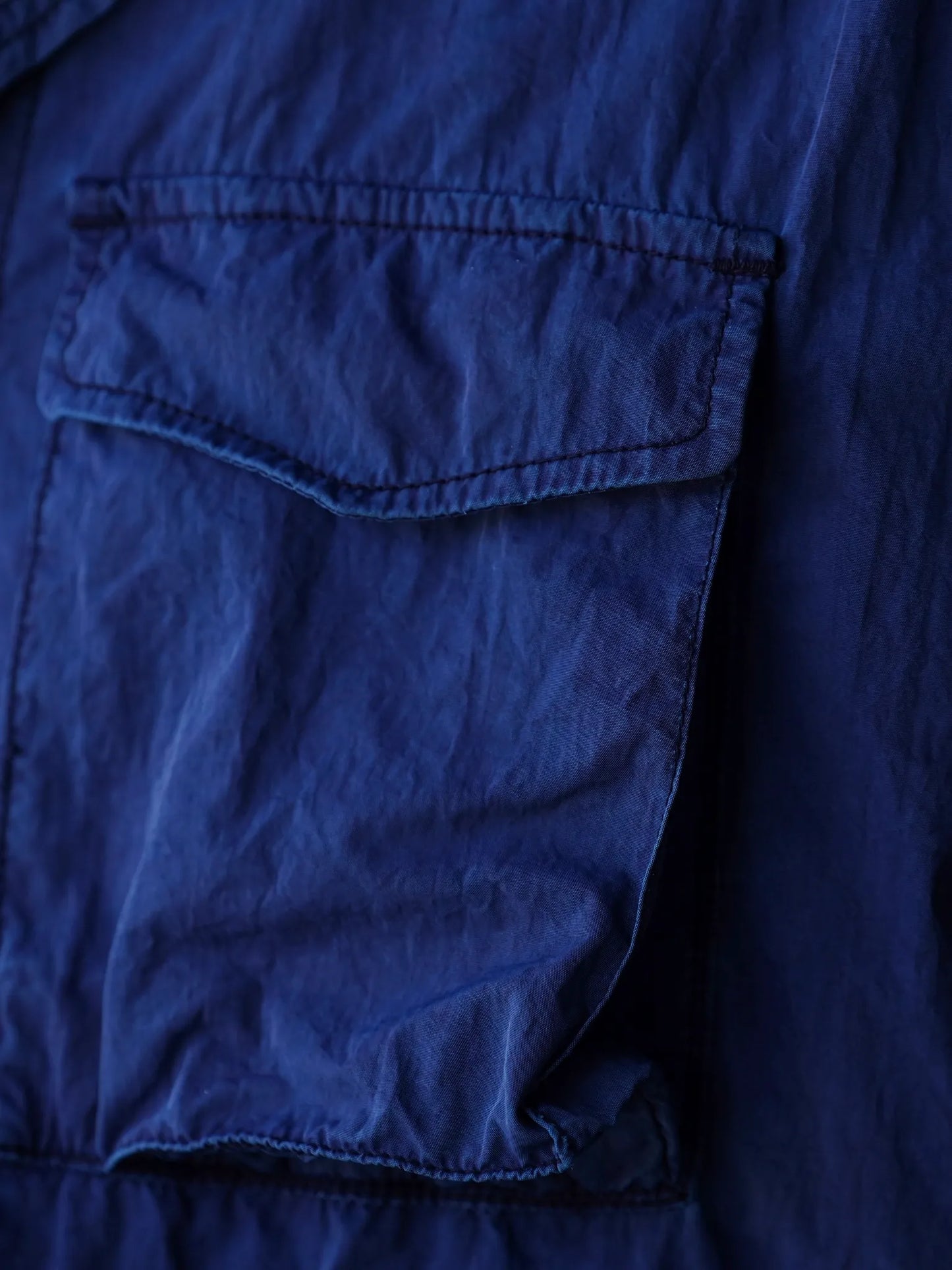 THE NULABEL | GARMENT DYED BDU JACKET NATURAL INDIGO
