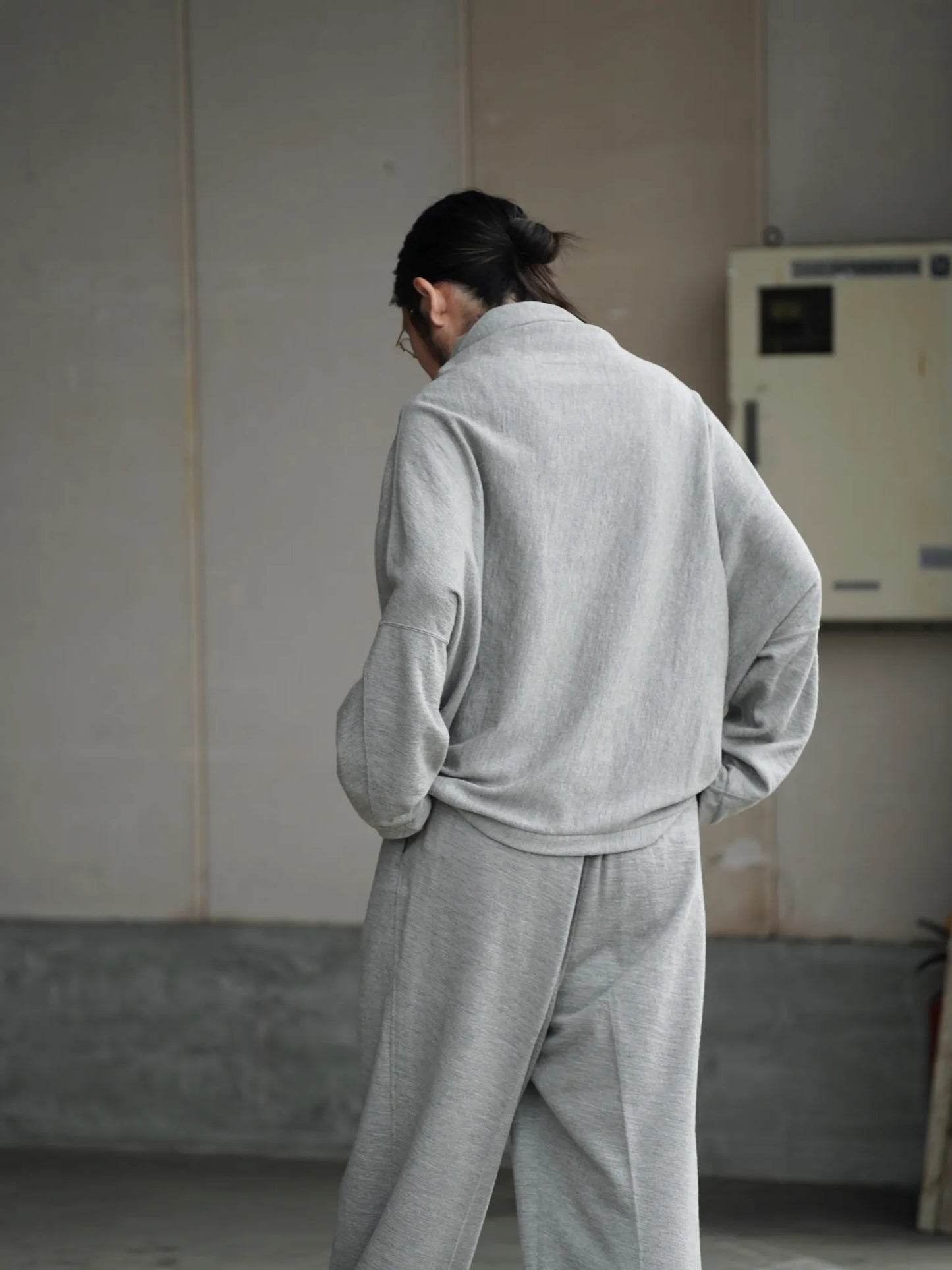 nonnotte | Draping H/N Long-Sleeve pullover Toasted Oatmeal