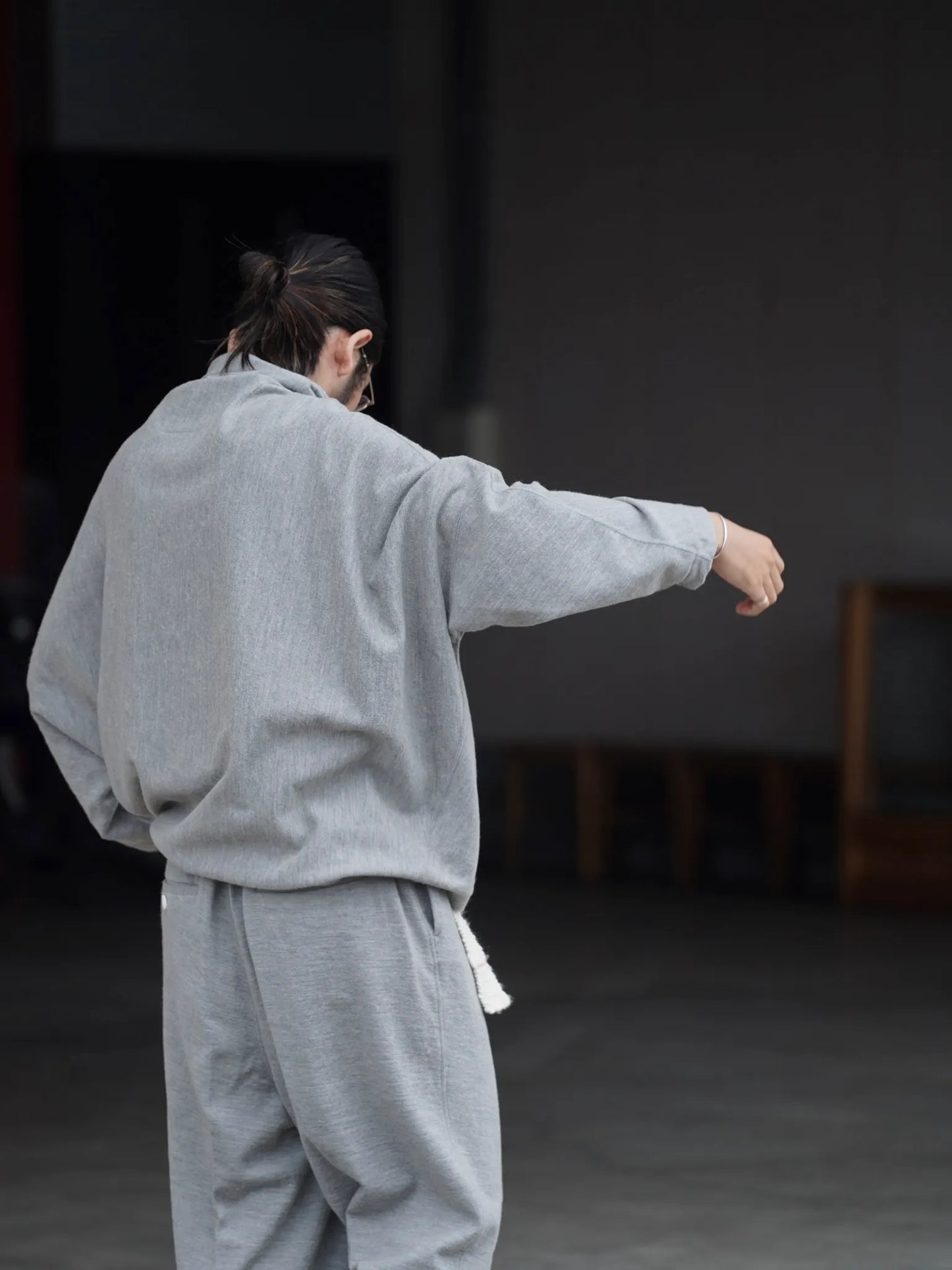 nonnotte | Draping H/N Long-Sleeve pullover Toasted Oatmeal