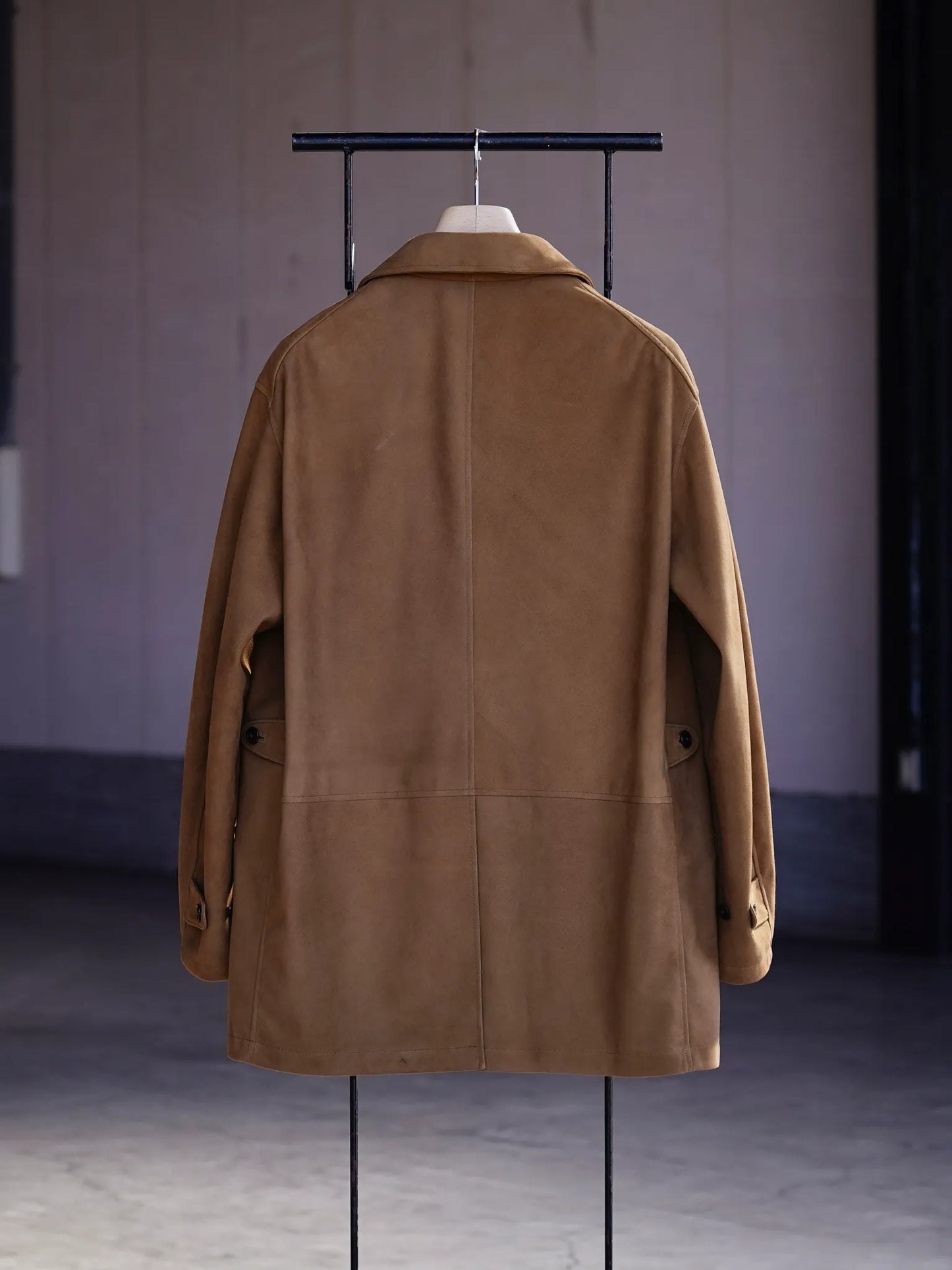 SARTO | [METIS GOAT SUEDE LEATHER] LEATHER HALF COAT BROWN GOLD