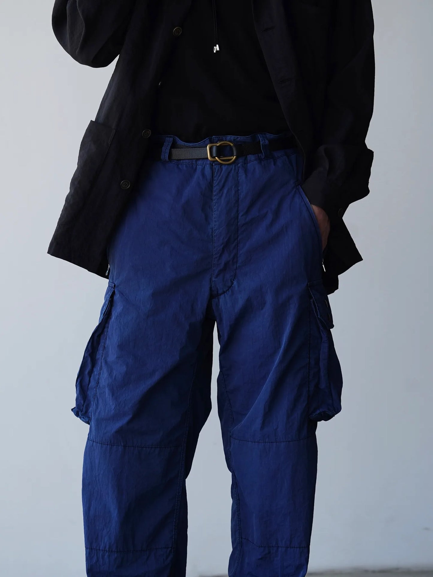 THE NULABEL | GARMENT DYED CARGO TRS NATURAL INDIGO