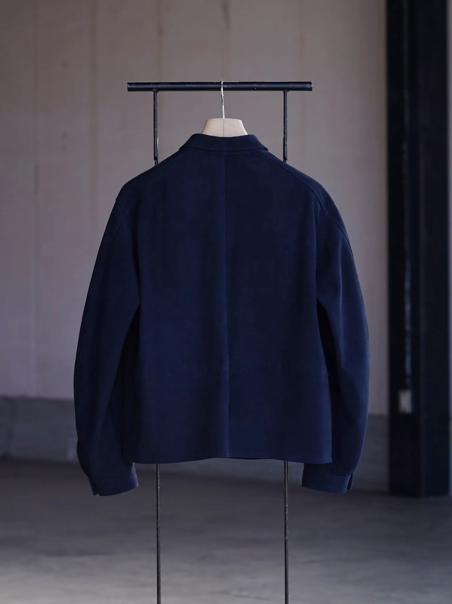 SARTO | [METIS GOAT SUEDE LEATHER] LEATHER JACKET INK NAVY