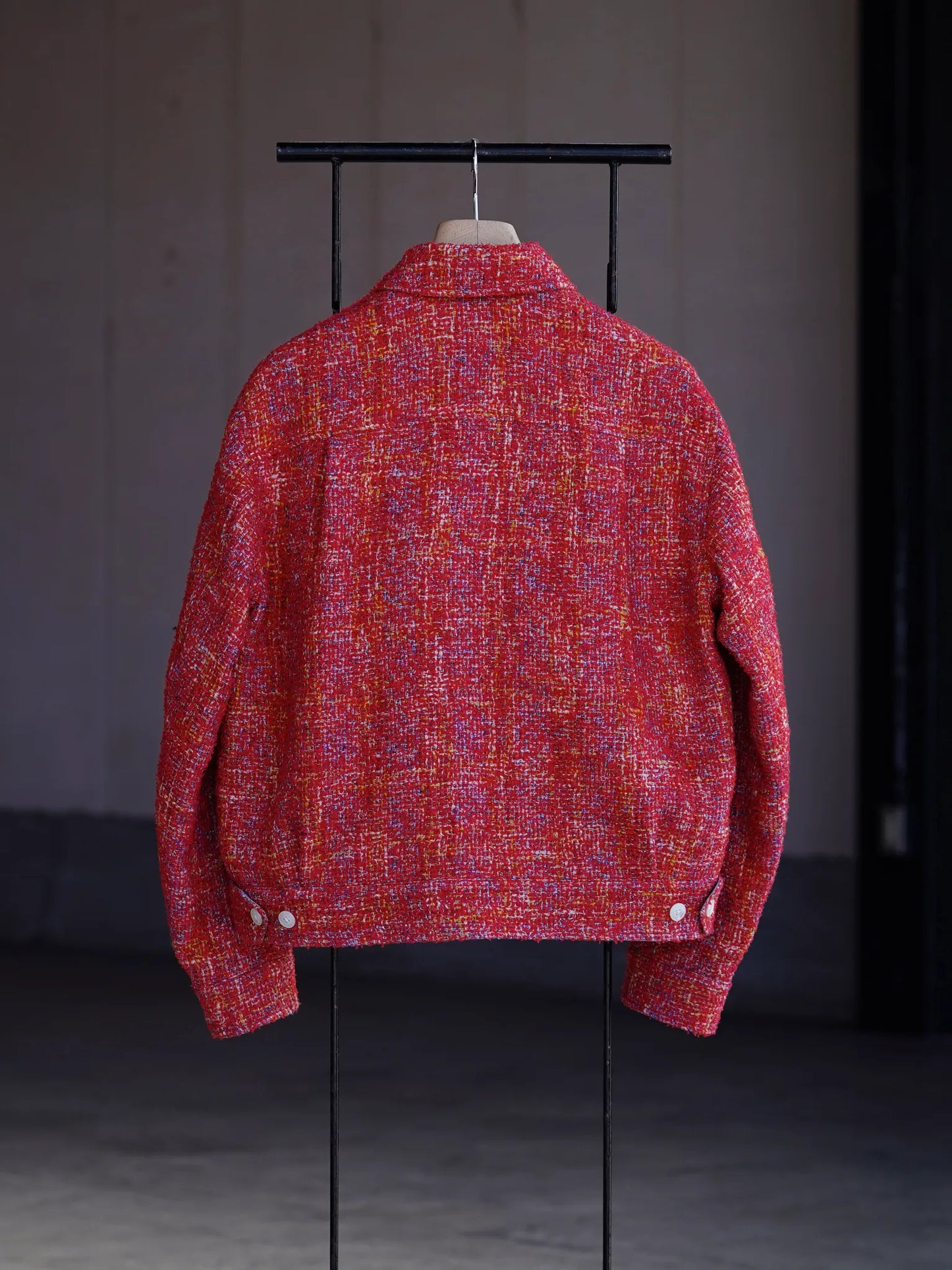 SARTO | [HOME SPUN] TRUCKER JACKET SCARLET
