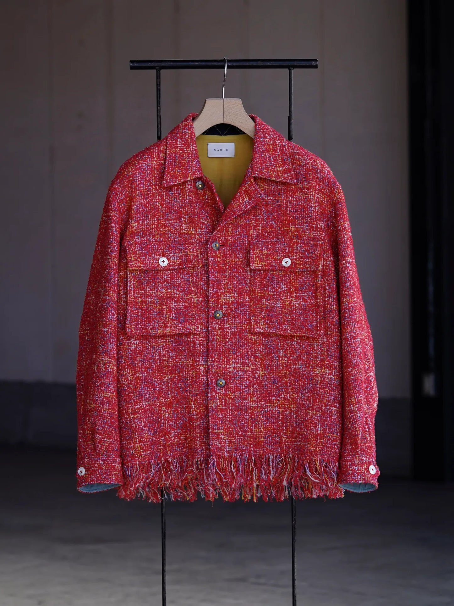 SARTO | [HOME SPUN] OVER SHIRT SCARLET