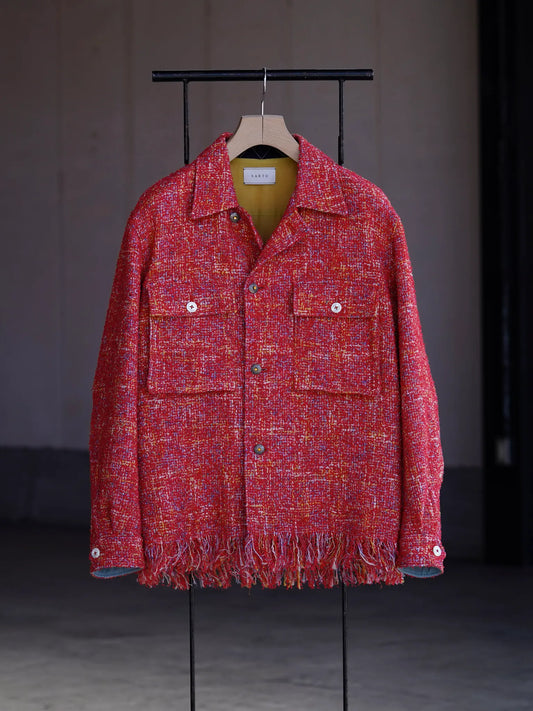 SARTO | [HOME SPUN] OVER SHIRT SCARLET