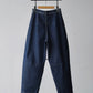 Nomàt | Two-tone Denim Curved Pants Sax Blue