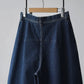 Nomàt | Two-tone Denim Curved Pants Sax Blue