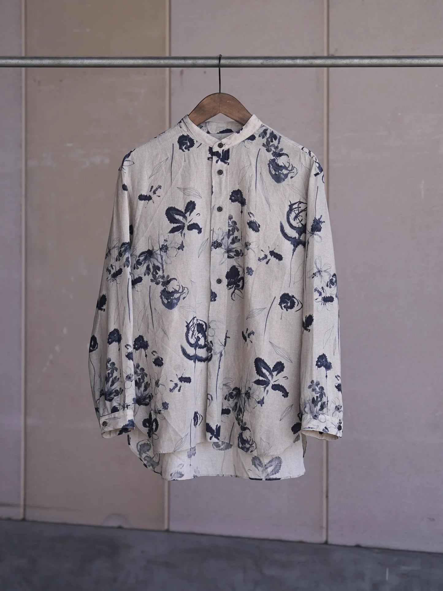 calmlence | BAND COLLAR PULLOVER SHIRT LGRYPT