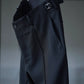 IRENISA | NO-TUCK SLIM TROUSERS BLACK