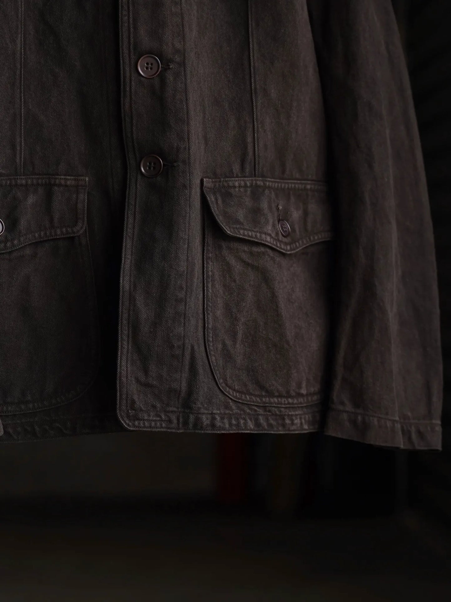 T.T | LOT.327 MODIFIED SHAWL COLLAR JACKET Mud Dyed Brown