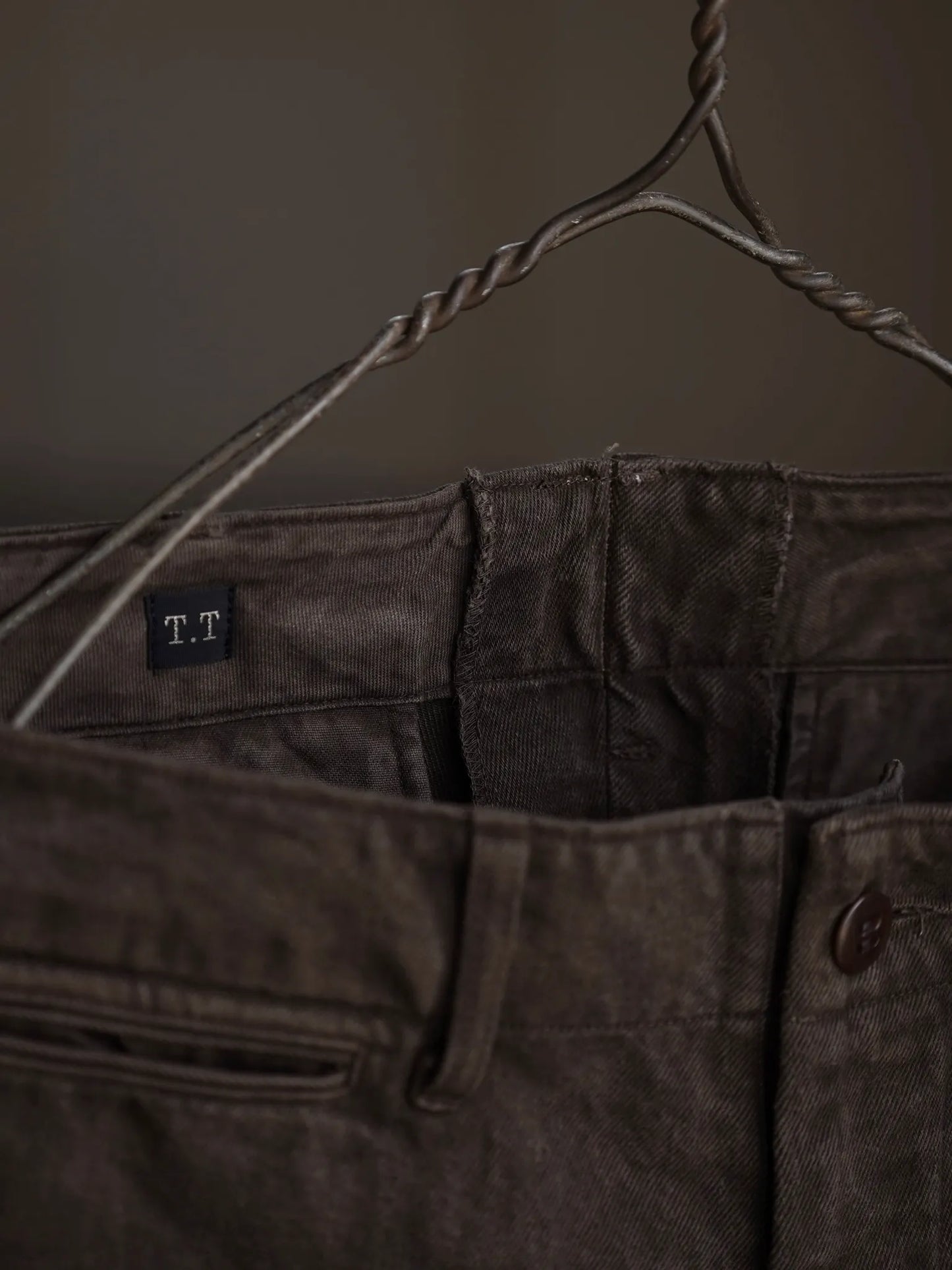 T.T | LOT.221 FIELD TROUSERS Mud Dyed Brown
