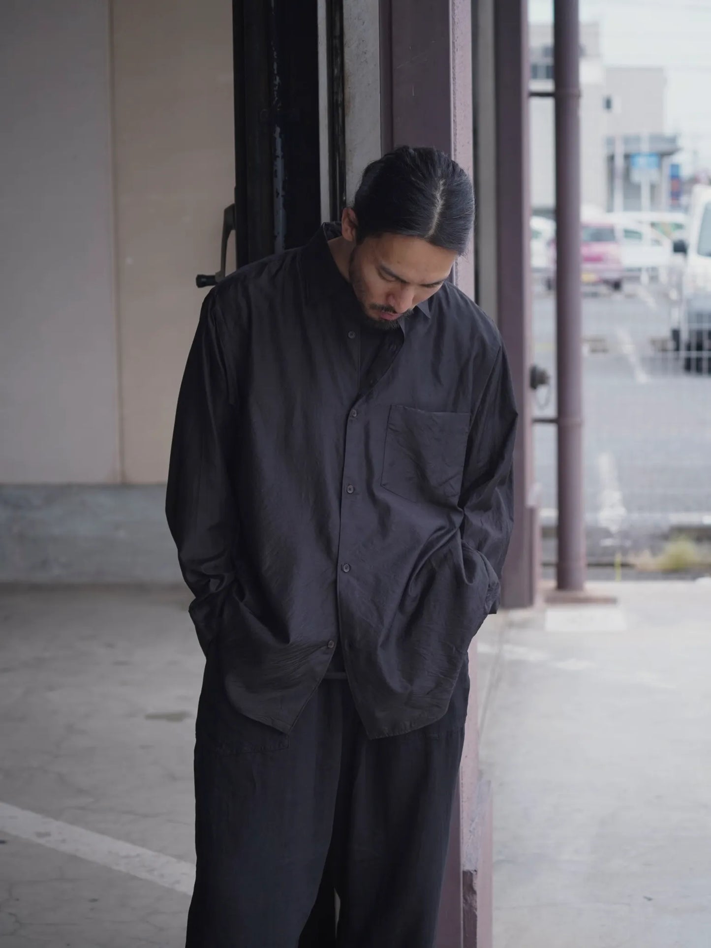 COMOLI | ウールシルク コモリシャツ BROWN