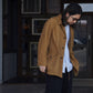 SARTO | [METIS GOAT SUEDE LEATHER] LEATHER HALF COAT BROWN GOLD