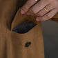 SARTO | [METIS GOAT SUEDE LEATHER] LEATHER HALF COAT BROWN GOLD