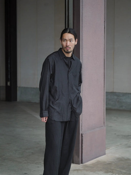 COMOLI | ウールシルク コモリシャツ CHARCOAL