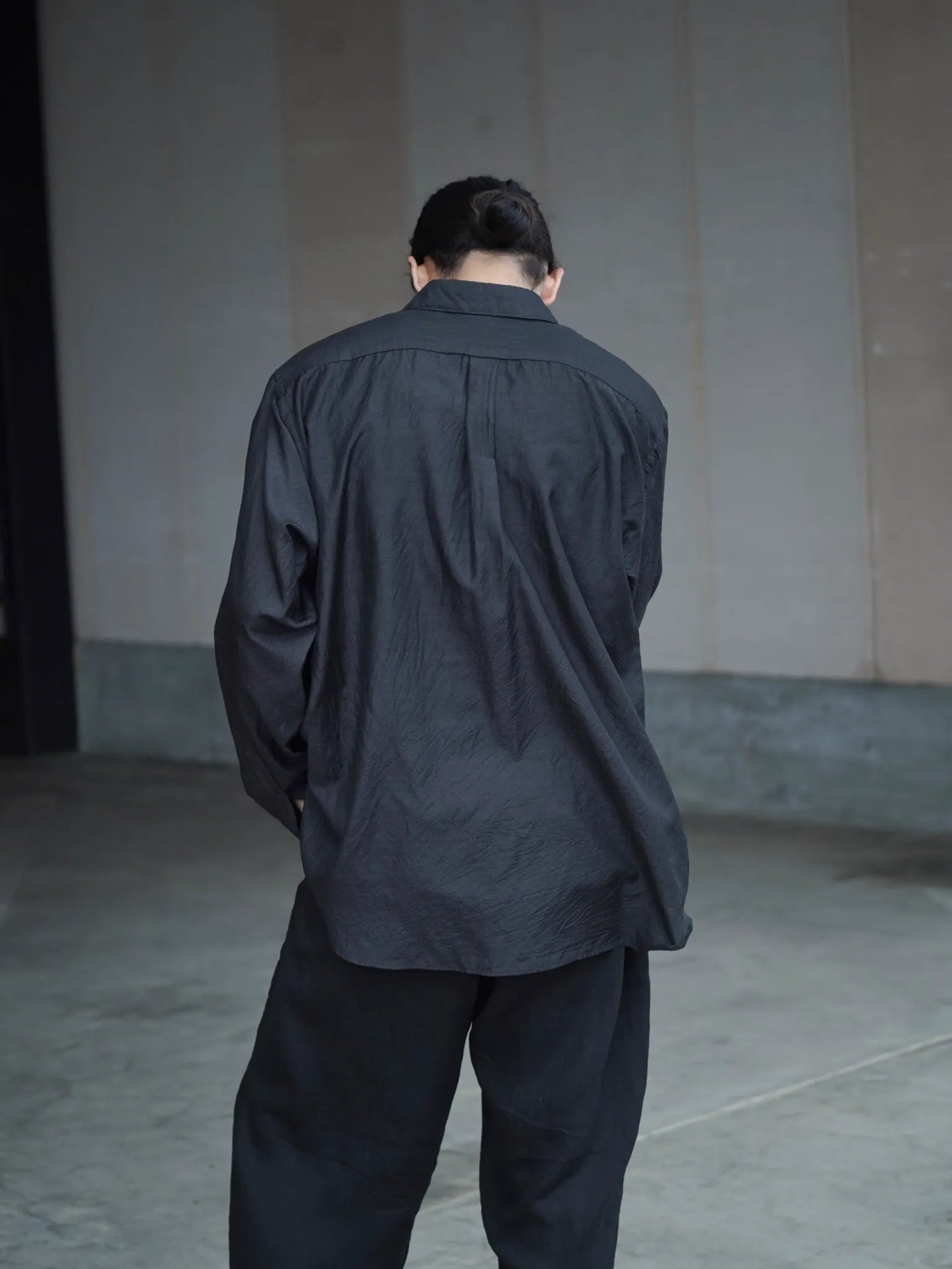 COMOLI | ウールシルク コモリシャツ CHARCOAL