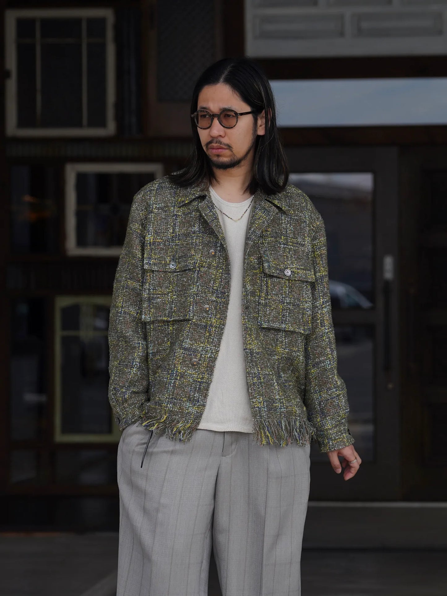 SARTO | [HOME SPUN] OVER SHIRT ARMY