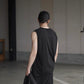COMOLI | THIN コットン ノースリーブ BLACK