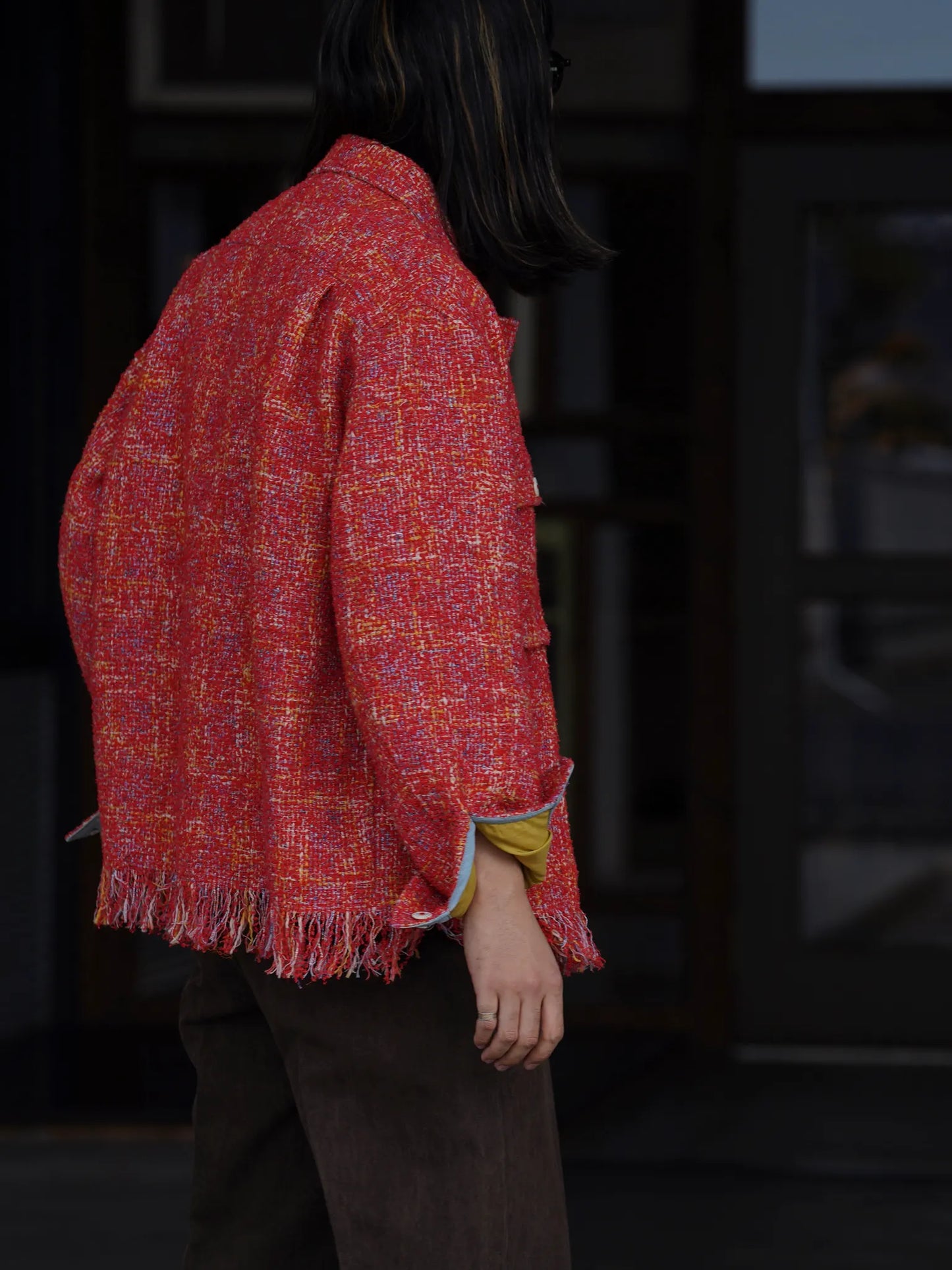 SARTO | [HOME SPUN] OVER SHIRT SCARLET