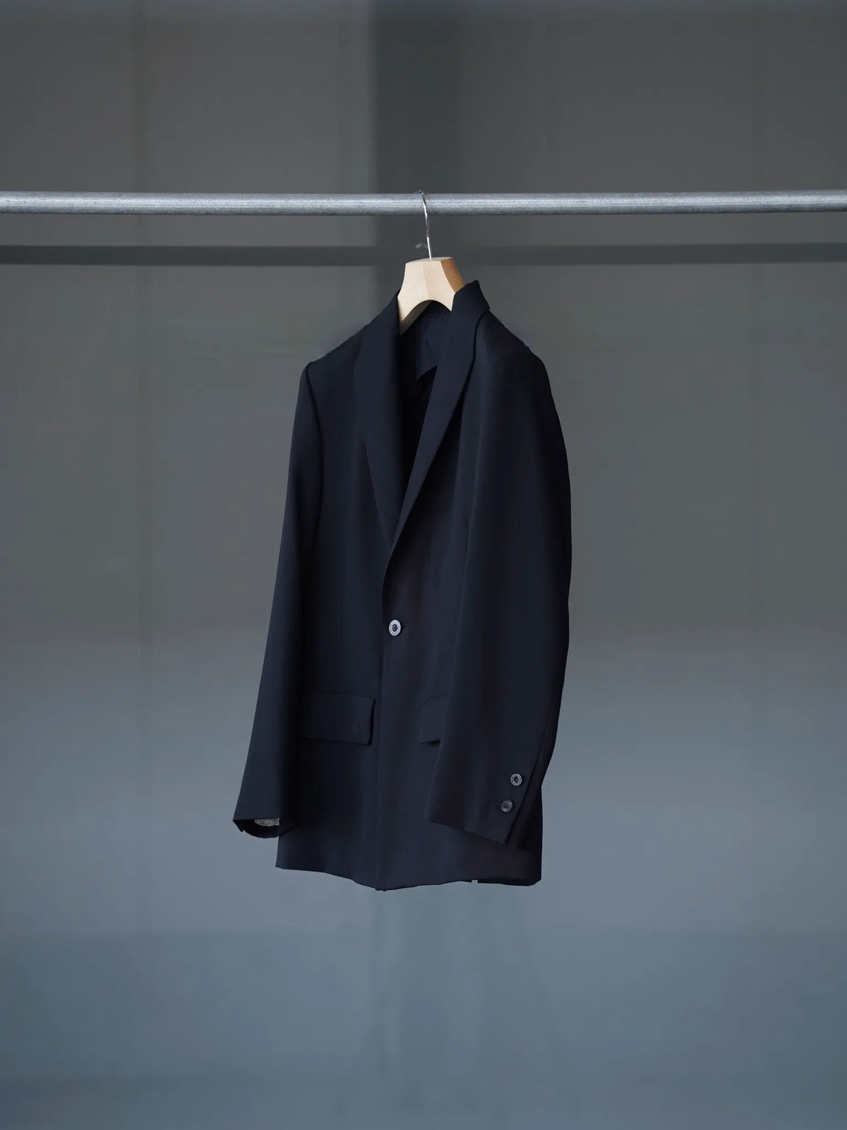 IRENISA | MODIFIED SHAWL-COLLAR JACKET BLACK