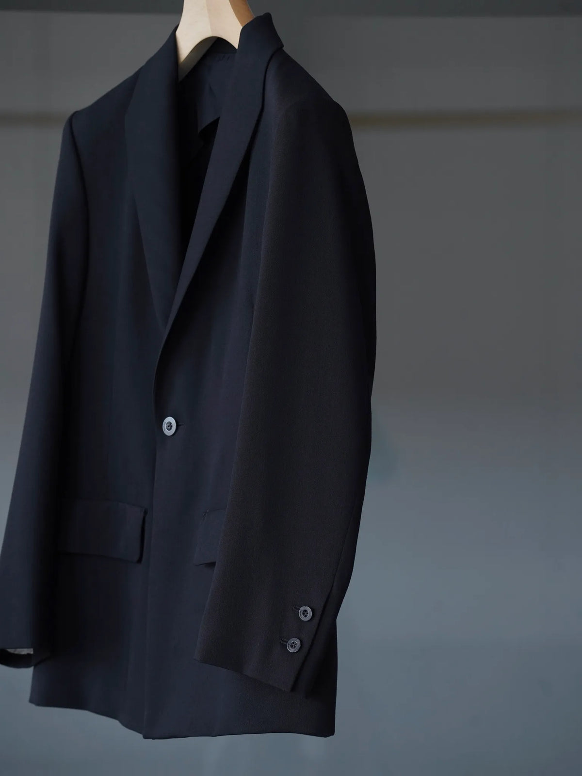 IRENISA | MODIFIED SHAWL-COLLAR JACKET BLACK