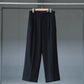 IRENISA | TWO-TUCK WIDE TROUSERS BLACK