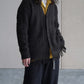 SARTO | WOOL CABLE FRINGE CARDIGAN DARK BROWN