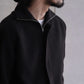 SARTO | WOOL FULL CARDIGAN STITCH HIGH NECK ZIP JACKET DARK BROWN