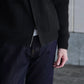 SARTO | WOOL FULL CARDIGAN STITCH HIGH NECK ZIP JACKET DARK BROWN