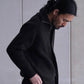 SARTO | WOOL FULL CARDIGAN STITCH HIGH NECK ZIP JACKET DARK BROWN