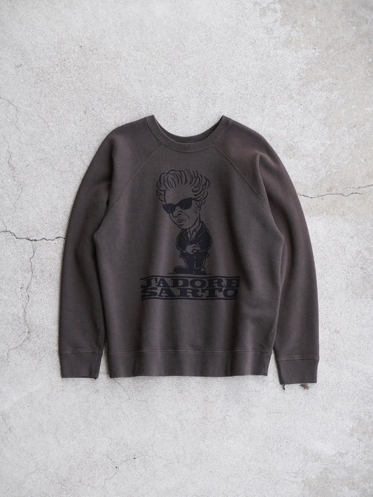 SARTO | COTTON LOOP WHEEL FILM DIRECTOR CREW NECK L/S DARK BROWN