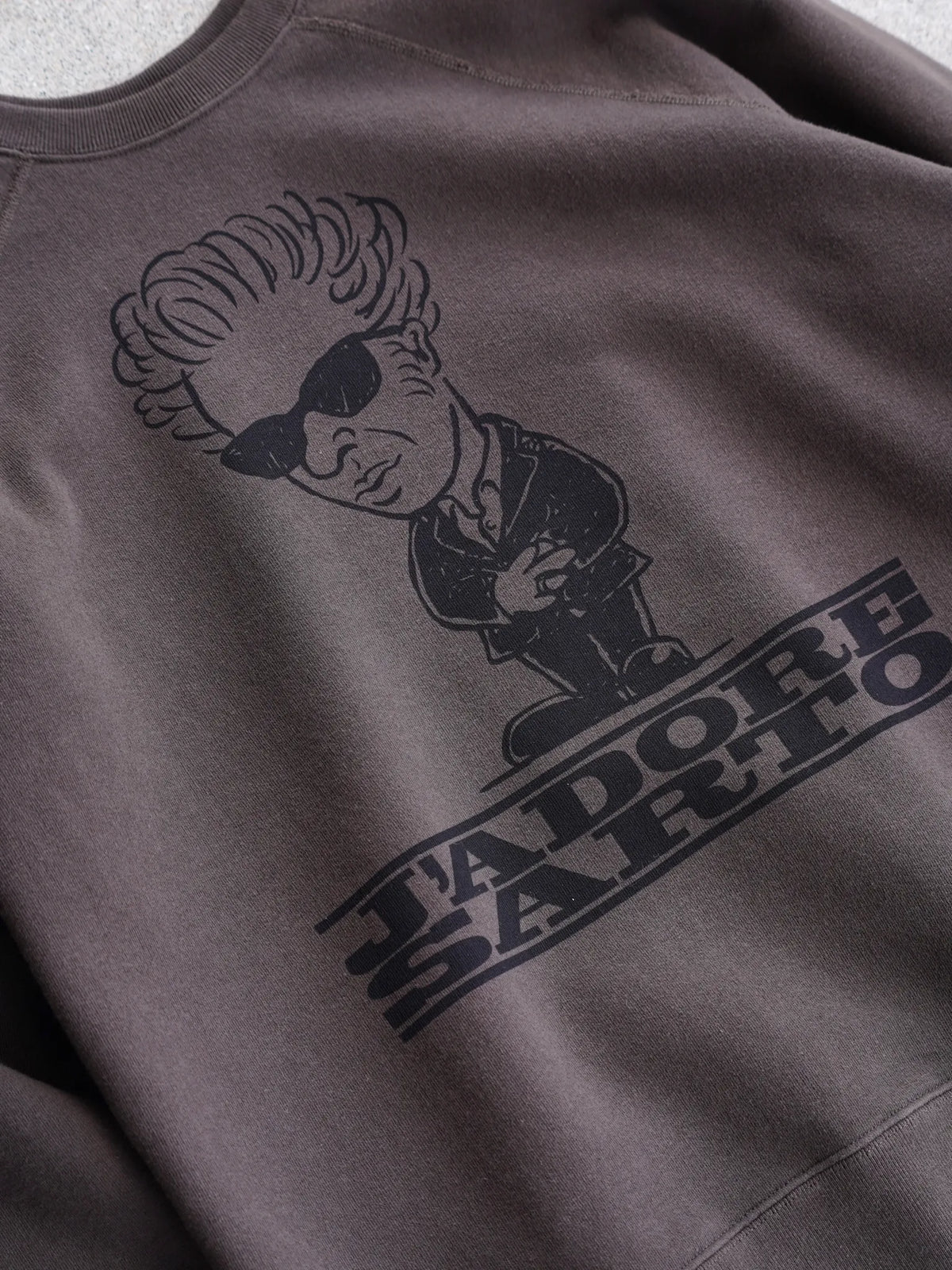 SARTO | COTTON LOOP WHEEL FILM DIRECTOR CREW NECK L/S DARK BROWN