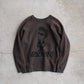 SARTO | COTTON LOOP WHEEL MUSICIAN  CREW NECK L/S DARK BROWN