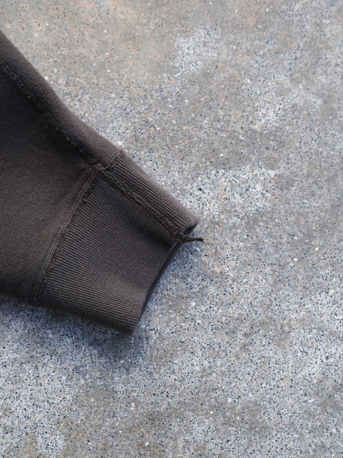 SARTO | COTTON LOOP WHEEL MUSICIAN  CREW NECK L/S DARK BROWN