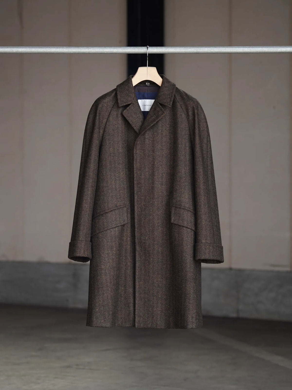 COHÉRENCE | CORB / CHEVRON TWEED JERSEY BROWN