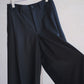 nonnotte | Draping Crotch Box Pleats One Tuck Trousers Deep Black