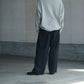 nonnotte | Draping Crotch Box Pleats One Tuck Trousers Deep Black