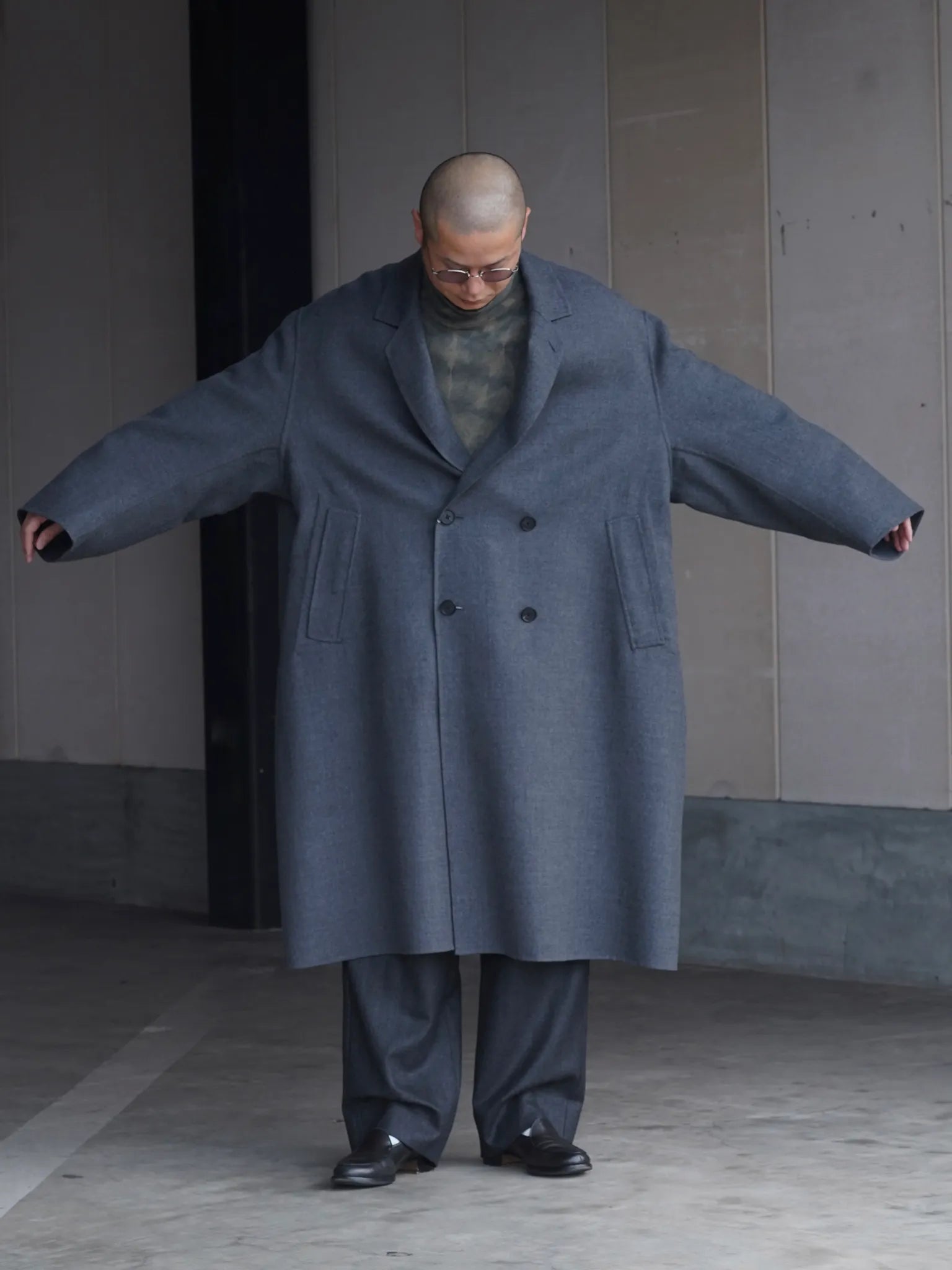nonnotte Drapinig Gown Overcoat Charcoal Top | CASANOVA&CO nonnotte Drapinig Gown Overcoat Charcoal Top | CASANOVA&CO