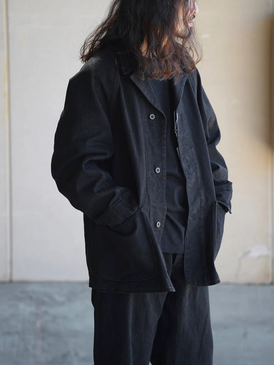 COMOLI | Black Denim Work Jacket BLACK