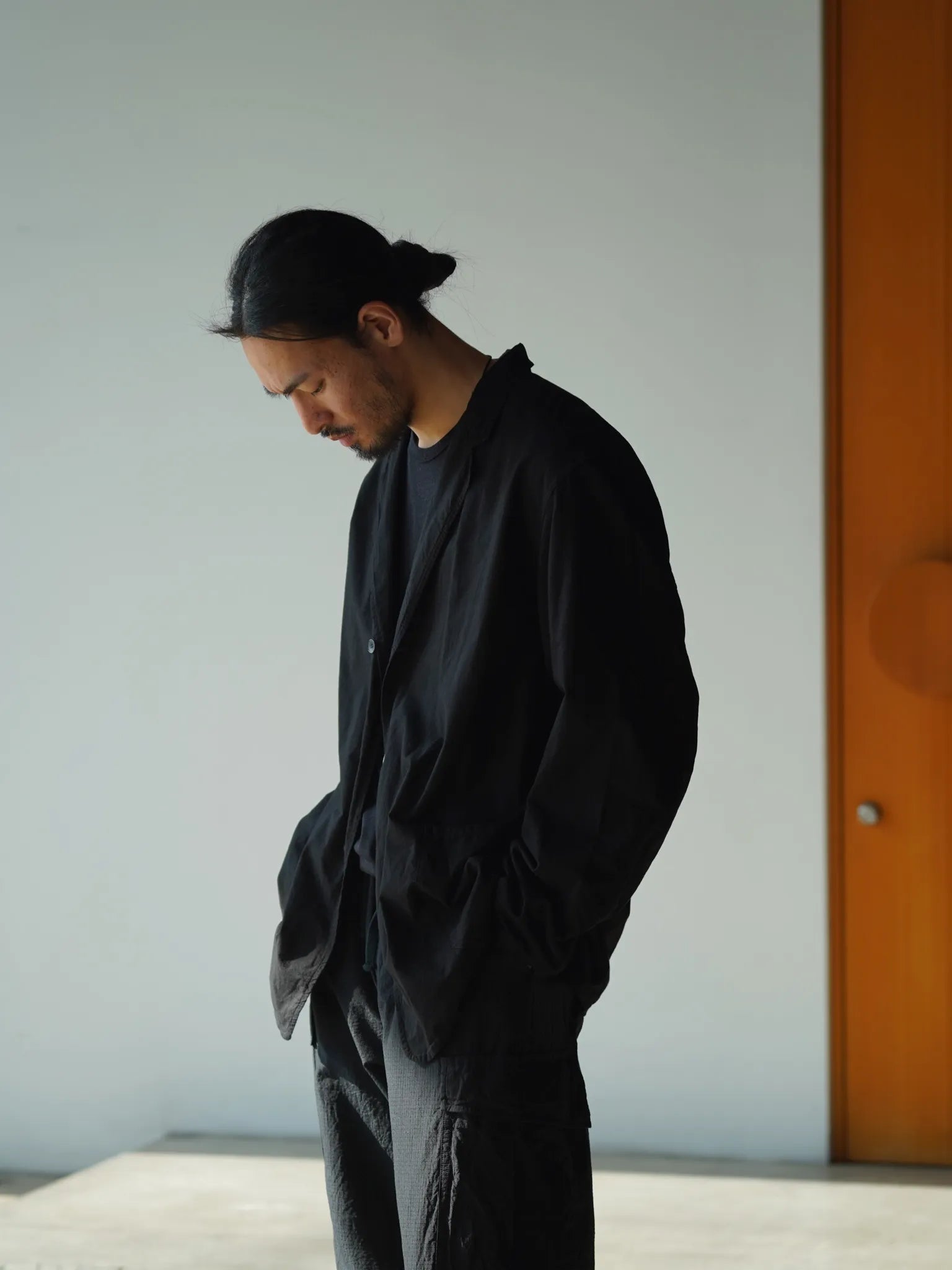 COMOLI KHADIコットン ジャケット BLACK | CASANOVA&CO (カサノヴァ COMOLI KHADIコットン ジャケット BLACK | CASANOVA&CO (カサノヴァ